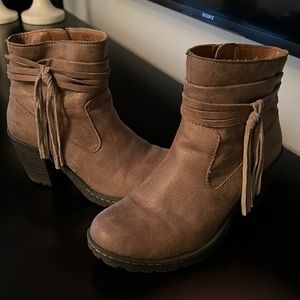 Brown booties